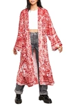 Free People Enchanted Print Wrap In Palace Pink Combo