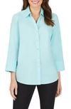 Foxcroft Mary Button-up Blouse In Island Sky