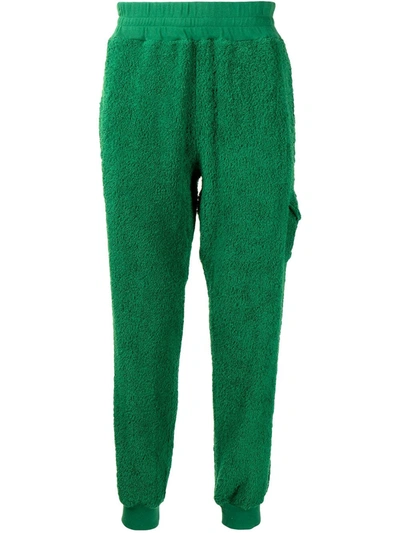 Undercover Tapered Cotton-fleece Cargo Sweatpants In Green
