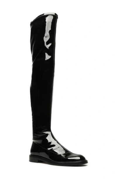 Schutz Kaolin Over The Knee Boot In Black Patent