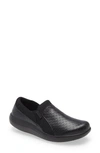Alegria Duette Loafer In Black Woven Leather