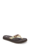 Sanuk Yoga Paradise 2 Flip Flop In Natural Paradise Palms