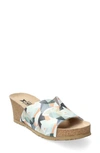 Mephisto Lisane Slide Sandal In Multicoloured Bambou Leather