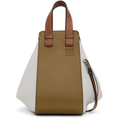 Loewe Hammock Small Leather Shoulder Bag In 3563 Ochre Green/sof