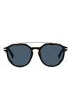 Dior Blacksuit 56mm Round Sunglasses In Marrone