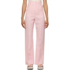 Jacquemus Le Pantalon Sauge High Waist Trousers In Pink