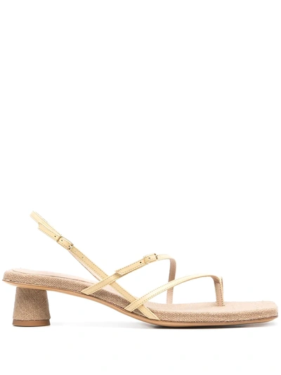 Jacquemus Les Sandales Basgia Leather Sandals In White