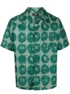 Stussy Hand Drawn Dot Shortsleeved Shirt In Green