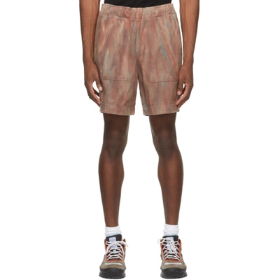 Stussy Dyed Easy Track Shorts In Red,green,grey