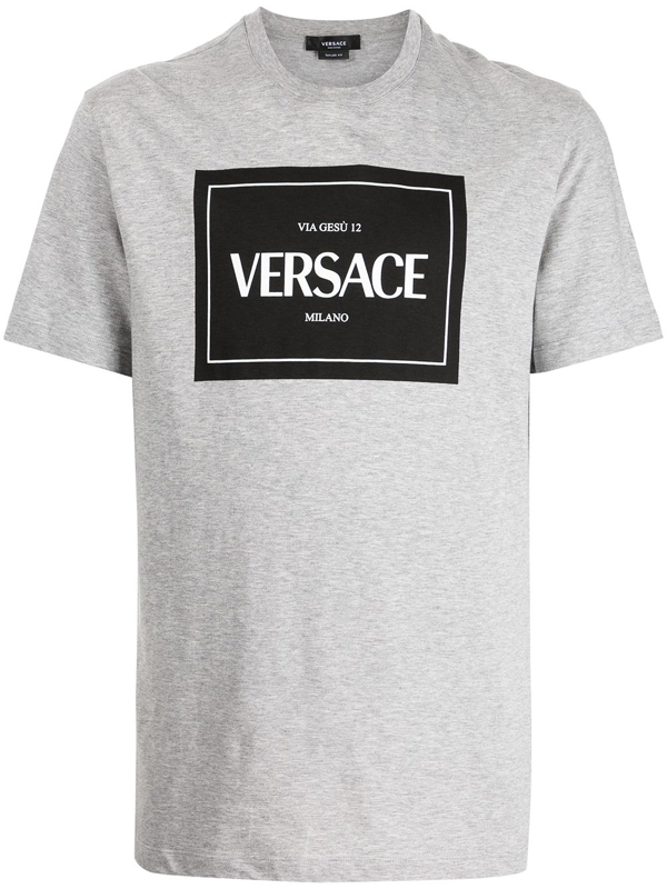 Versace Logo-print Cotton T-shirt In White | ModeSens