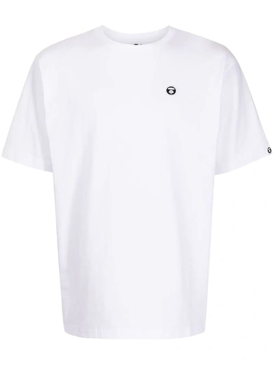 Aape By A Bathing Ape Logo刺绣t恤 In White