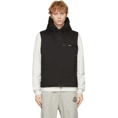 Moncler Bormes Hooded Quilted-down Gilet In Black