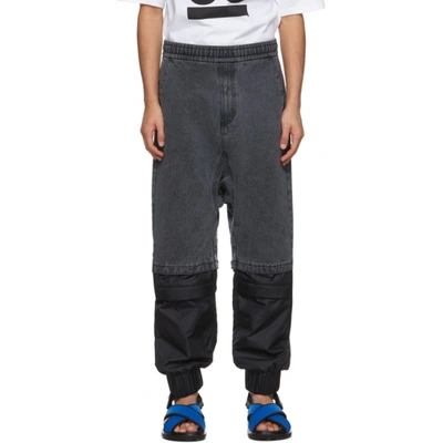 Jerih Black Paneled Jeans