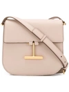 Tom Ford T Plaque Crossbody Bag In Pink