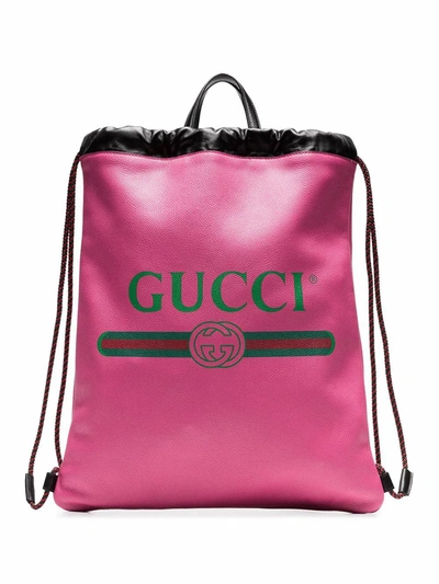 Gucci Women's Fuchsia Leather Backpack
