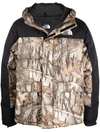 The North Face Himalayan Printed Quilted Down Jacket In Beige
