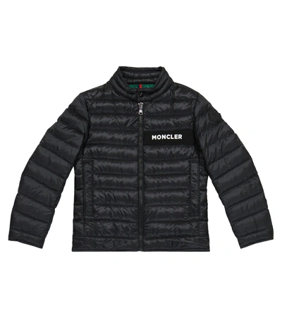 Moncler Teen Feather Down Padded Jacket In Black