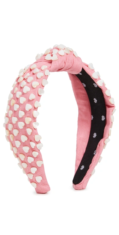 Lele Sadoughi Women's Heart-studded Knotted Headband In Pink