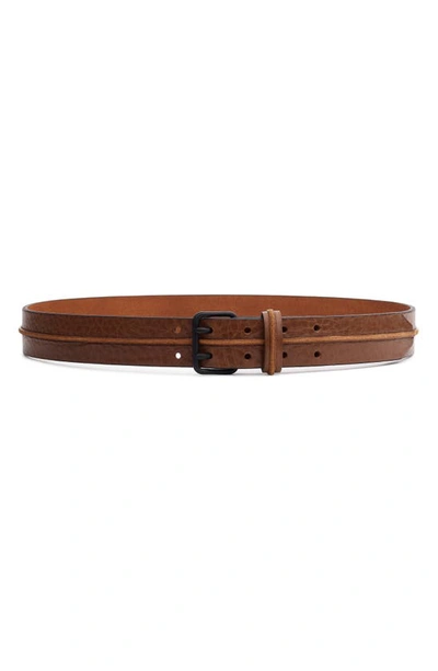 Rag & Bone Ace Leather Belt In Brown