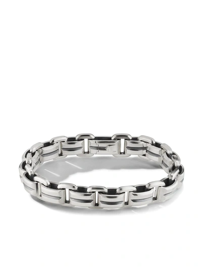 David Yurman Sterling Silver Deco Beveled Link Bracelet (7.5mm)