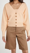 A.l.c Peters Ii Button-front Cardigan In Apricot
