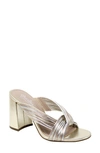 Charles By Charles David Women's Razzle Block Sandals Women's Shoes In Metallic Faux Leather