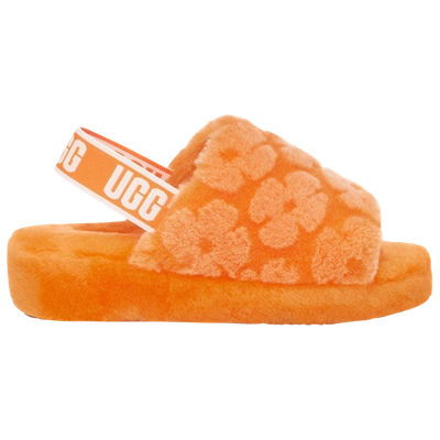 Ugg Fluff Yeah Poppy Slide Sandal In California Poppy/orange