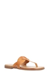 Tuscany By Easy Streetr Abriana Flip Flop In Tan Faux Leather