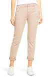 Ag Caden Crop Twill Trousers In Sulfur Infinite Mauve