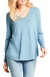 Nic + Zoe Vital V-neck Sweater In Blue Chill