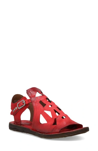 As98 Rogan Sandal In Red Leather