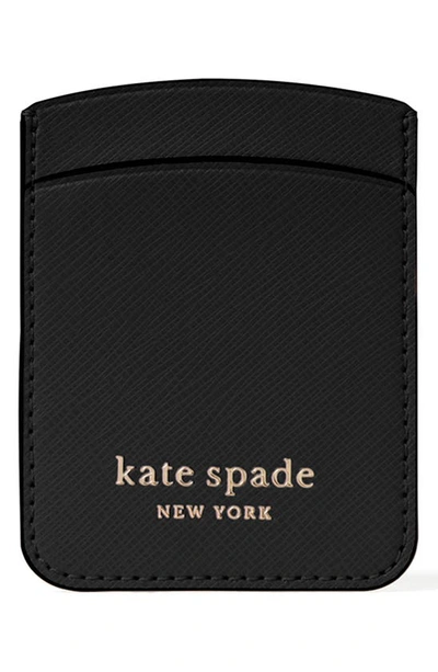 Kate Spade Spencer Double Sticker Phone Pocket In Black