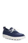 Asportuguesas By Fly London Chat Sneaker In Navy/ White Linen