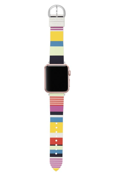 Kate Spade Multicolored Striped Silicone 38/40mm Band For Apple Watch®