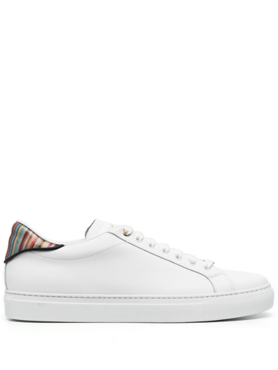 Paul Smith Beck Striped-trim Leather Low-top Trainers In White