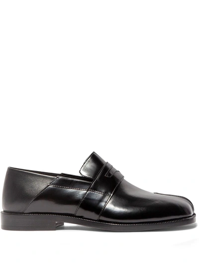 Maison Margiela Tabi Toe Loafers In Black