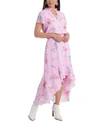 1.state Floral-print High-low Dress In Prospect Bloom