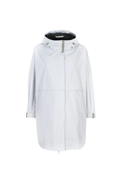 Herno Hooded Raincoat In White