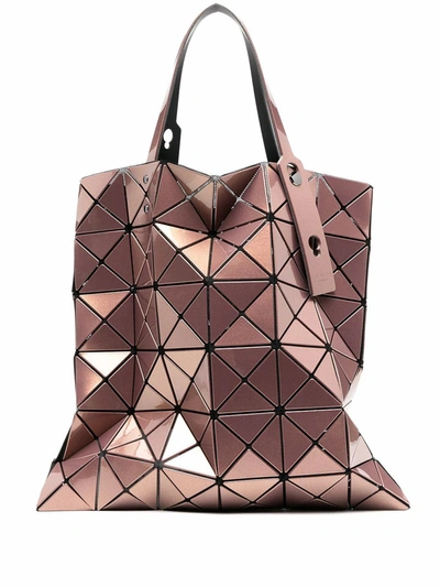 Bao Bao Issey Miyake Lucent Metallic Shopper Bag In Bronze Color In Pink