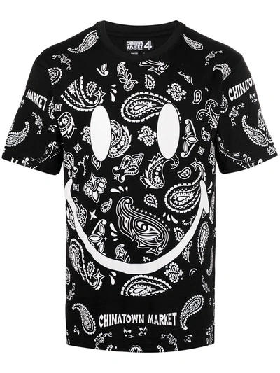Chinatown Market Capsule Paisley Collab.yg / 4hunnid T-shirt In Black