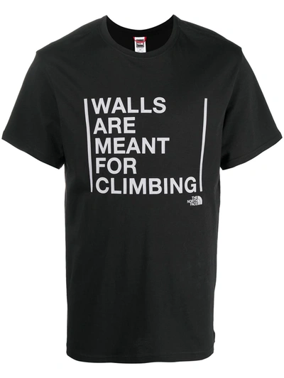 The North Face Walls Are Meant For Climbing T-shirt In Black