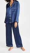 Fivekisses Silk Pj Set In Navy