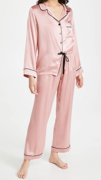 Fivekisses Silk Pj Set In Blush