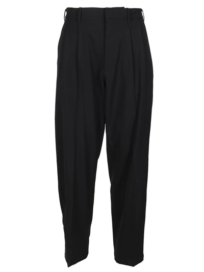 Ambush Box-pleat Loose-fit Trousers In Nero