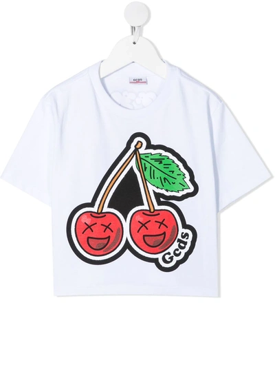 Gcds Teen Cartoon-logo Print T-shirt In White