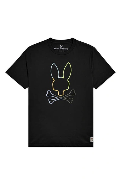 Psycho Bunny Sheffield Graphic Tee In Black