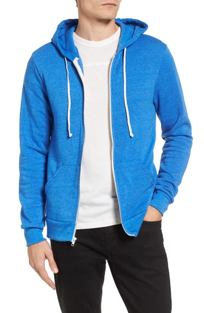 Alternative The Rocky Eco-fleece Zip Hoodie In Heritage Royal