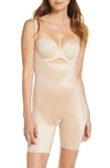 Spanxr Spanx® Spanxshape™ Invisible Open-bust Mid-thigh Bodysuit In Champagne Beige