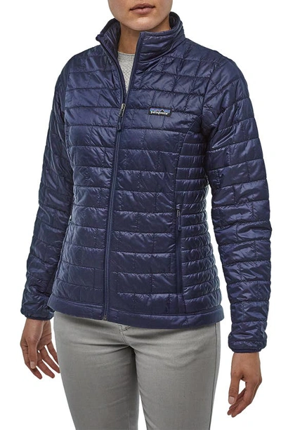 Patagonia Nano Puff Water Resistant Jacket In Classic Navy