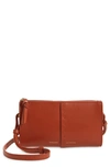 Frame Les Second Leather Wallet Shoulder Bag In Redwood